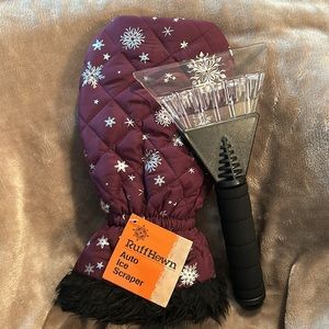 Auto Ice Scraper w/Mitt